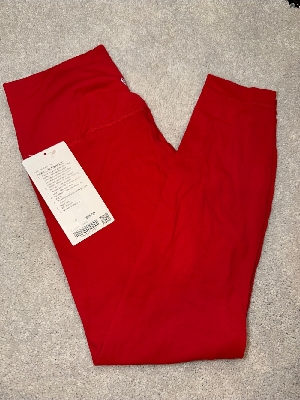 lululemon athletica Red High-Rise Leggings